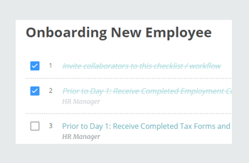 Onboarding New Employee Activated Checklists in Way We Do