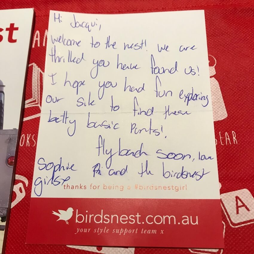 Birdsnest Unboxing - Personal Note