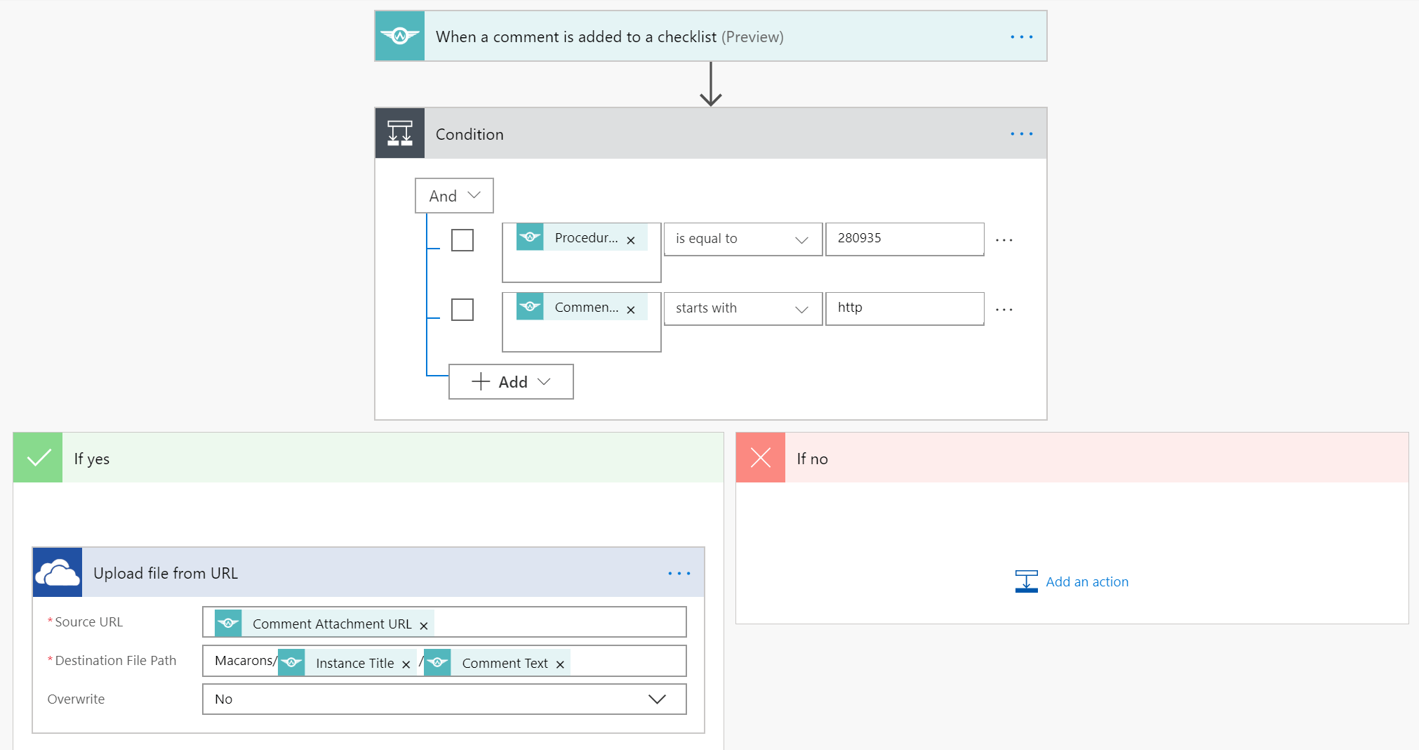 Microsoft Flow - Send Attached Image to Cloud Storage Folder