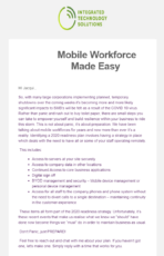 ITS - mobile workforce