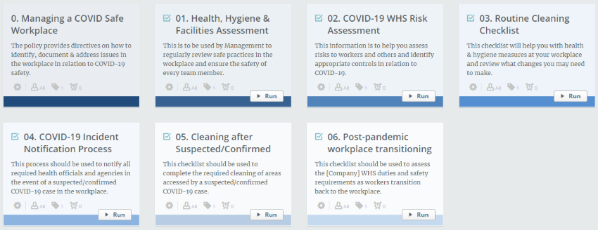 COVID Safe Process Templates