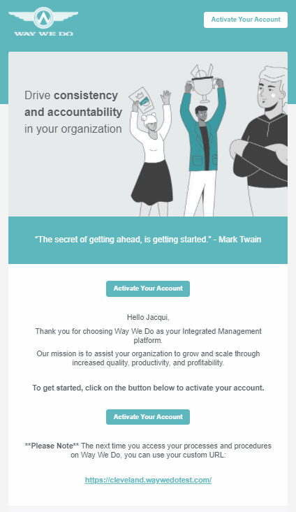 New Look Email from Way We Do