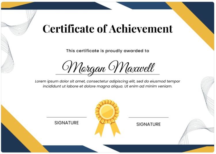 Certificate of Achievement