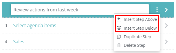 Insert Step Above or Below